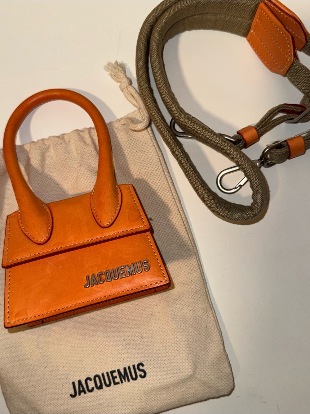Jacquemus Orange Mini Le Chiquito-Style Top Handle Bag - Picture 2 of 8